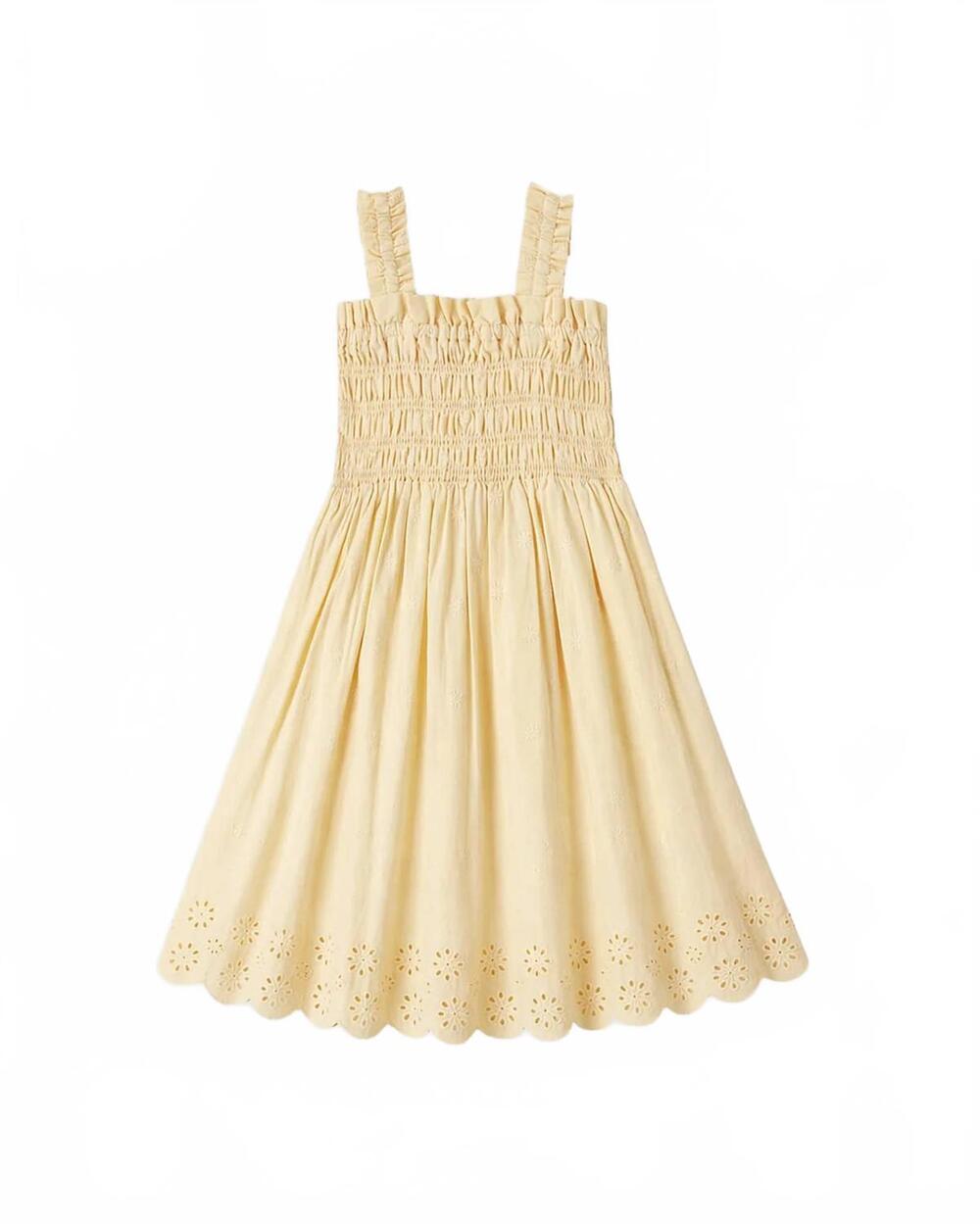 NEW RYLEE + CRU girls' hanna dress in lemon
